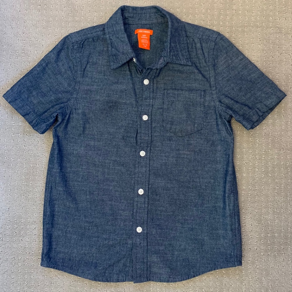 EUC boys blue Joe Fresh shirt size 7-8